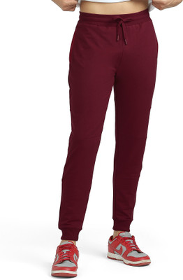 XYXX Solid Men Maroon Track Pants