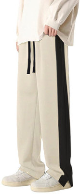MACK JONNEY Colorblock Men White Track Pants