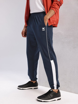 HRX by Hrithik Roshan Striped Men Blue Track Pants