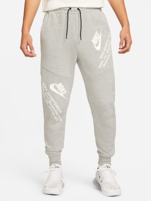 NIKE Sportswear Tech Fleece Printed Men Grey Track Pants