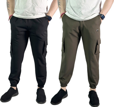 COZYCOVE Solid Men Multicolor Track Pants