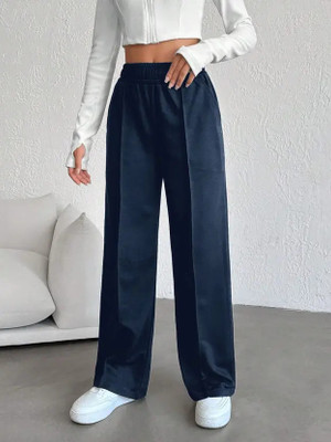 Priyansh Enterprises Solid Women Blue Track Pants