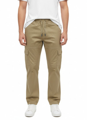 VOMAZO Self Design Men Brown Track Pants