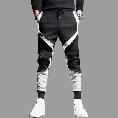 RusticBlooms Colorblock Men Black Track Pants