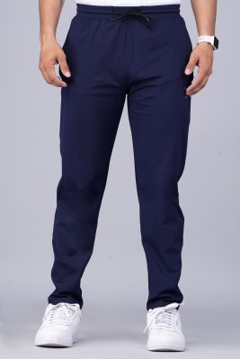 J FLISE Solid Men Dark Blue Track Pants