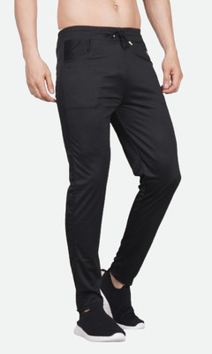 mevan Solid Men Black Track Pants