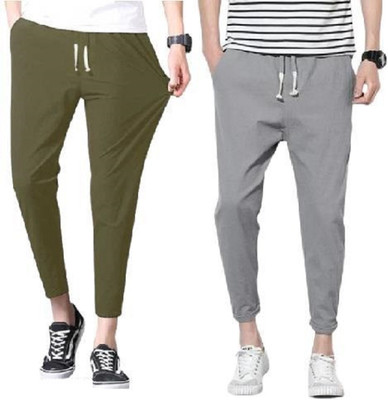 STYLERAGS Solid Men Olive, Grey Track Pants