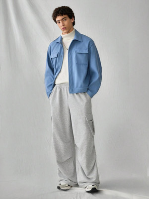 KOTTY Solid Men Grey Track Pants