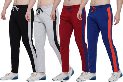 MYOO Colorblock Men Grey Track Pants