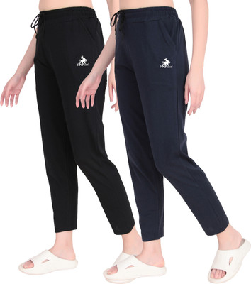 SEAPRINT Solid Women Black, Dark Blue Track Pants