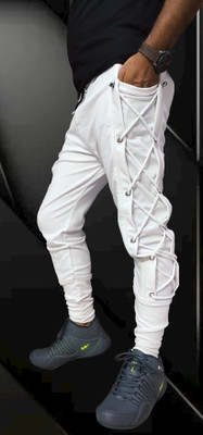 RusticBlooms Solid Men White Track Pants