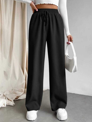 Tazmique Fashion Straight Fit Women Black Trousers