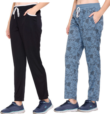 Keshavi Printed Women Black, Blue Track Pants