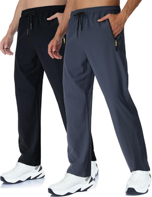 The Modern Soul Solid Men Beige, Blue Track Pants