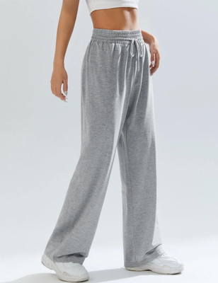Dockstreet Solid Women Grey Track Pants