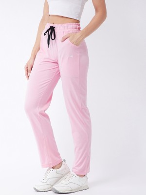 Modeve Solid Women Pink Track Pants