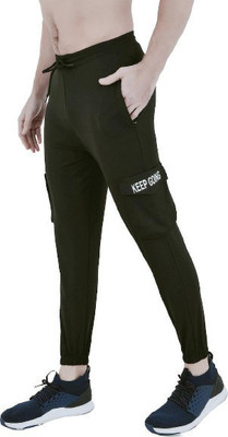 BLUE STAR SHARK Solid Men Olive Track Pants