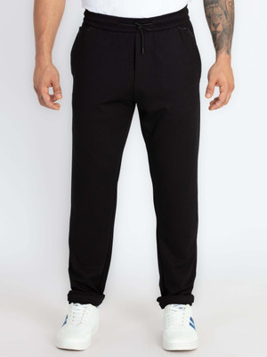 Status Quo Solid Men Black Track Pants
