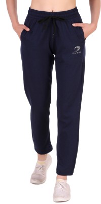 DITTOR Solid Women Blue Track Pants