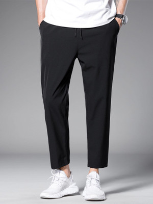 DL Fashion Solid Men Black Track Pants