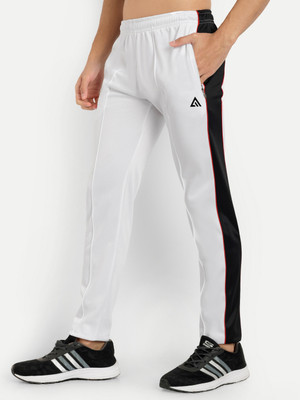 Adrenex Solid Men White Track Pants