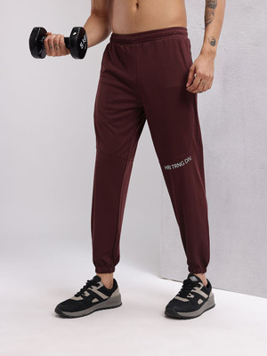 HRX by Hrithik Roshan Solid Men Maroon Track Pants