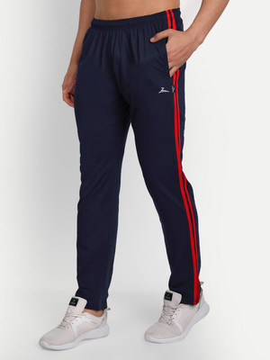 Zeffit Striped Men Dark Blue Track Pants