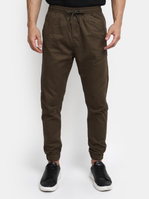 V-MART Solid Men Green, Green Track Pants