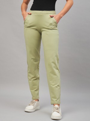 Femea Solid Women Light Green Track Pants