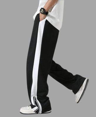 ALPTRA Solid Men Black Track Pants