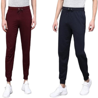 ATTITUDE START OF FASHION Solid Men Maroon, Blue Track Pants