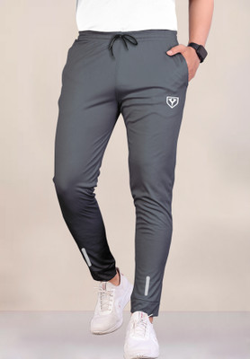 Septem Solid Men Grey Track Pants