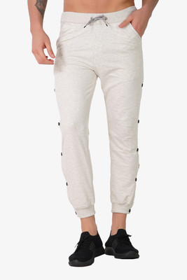 Raysx Self Design Men White Track Pants