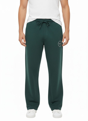 VOMAZO Solid Men Olive Track Pants