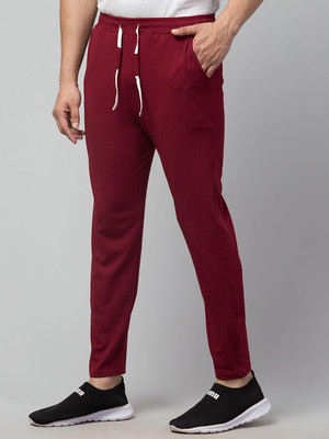 HEATHEX Solid Men Maroon Track Pants