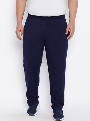 BISHOP COTTON Solid Men Dark Blue Track Pants