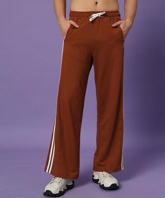 zazbi Striped Women Brown Track Pants