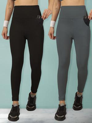 BEYOGINI Solid Women Black, Grey Track Pants