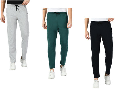 IndiWeaves Solid Men Grey, Green, Black Track Pants