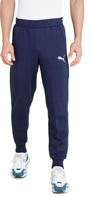 PUMA Solid Men Blue Track Pants