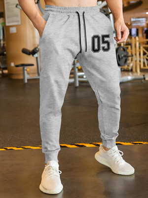 VCANEE Printed Men Grey Track Pants