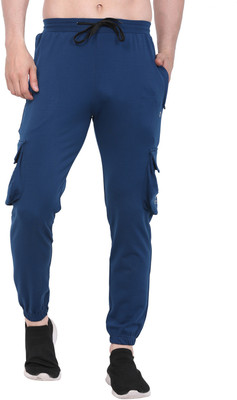 LEXON Solid Men Blue Track Pants