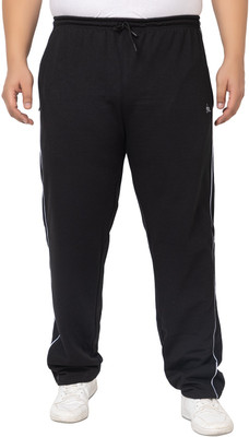 YHA Solid Men Black Track Pants