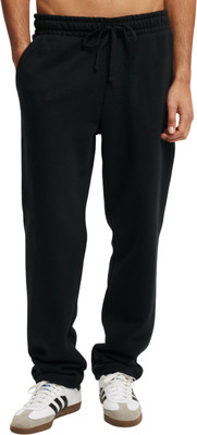 Dockstreet Solid Men Black Track Pants