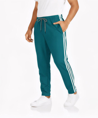 ARSHU Striped Men Blue Track Pants