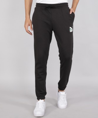 PUMA Solid Men Black Track Pants