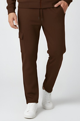 ParcelYard Solid Men Brown Track Pants