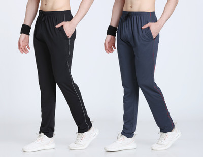 CHENECLOTH Solid Men Grey, Black Track Pants