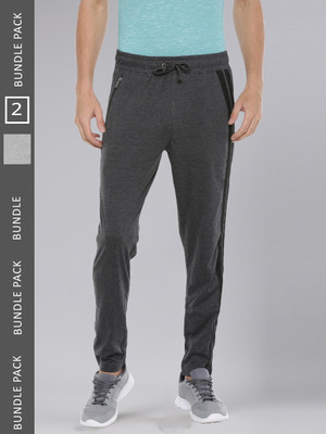 Force NXT Solid Men Grey Track Pants