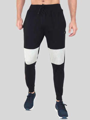 Zeffit Colorblock Men Black Track Pants